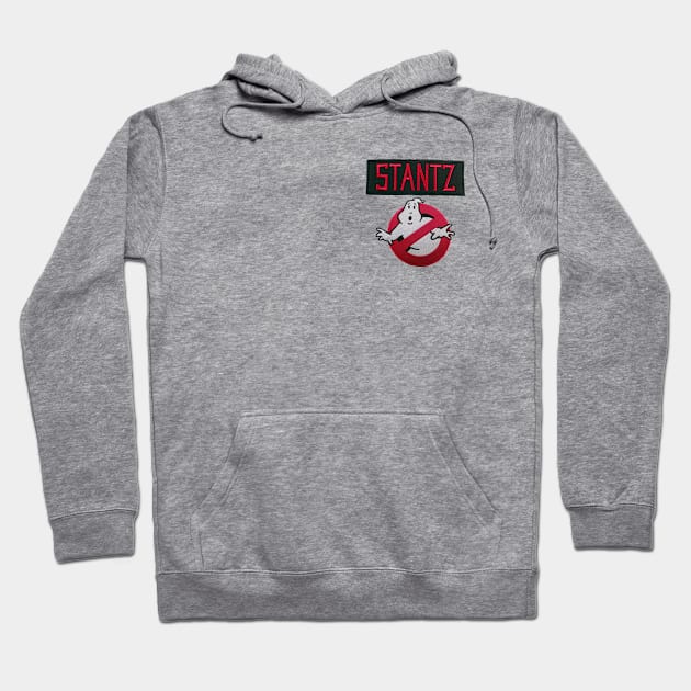 Ray Stantz Ghostbuster with Proton Pack on back side Hoodie by MonkeyKing